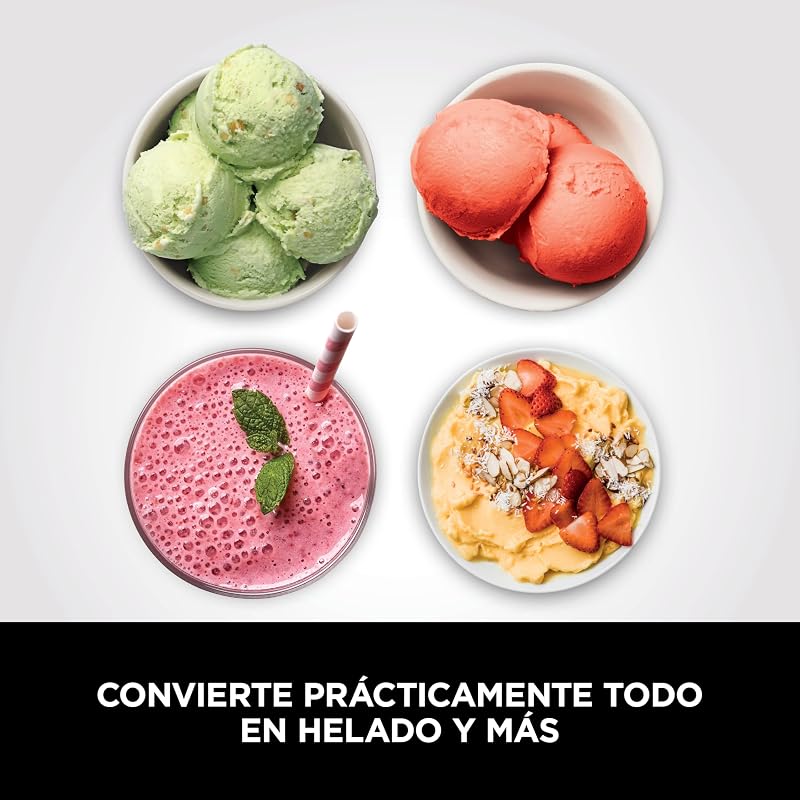 CREAMi, Heladera Eléctrica Multifunción, Negro y Plata