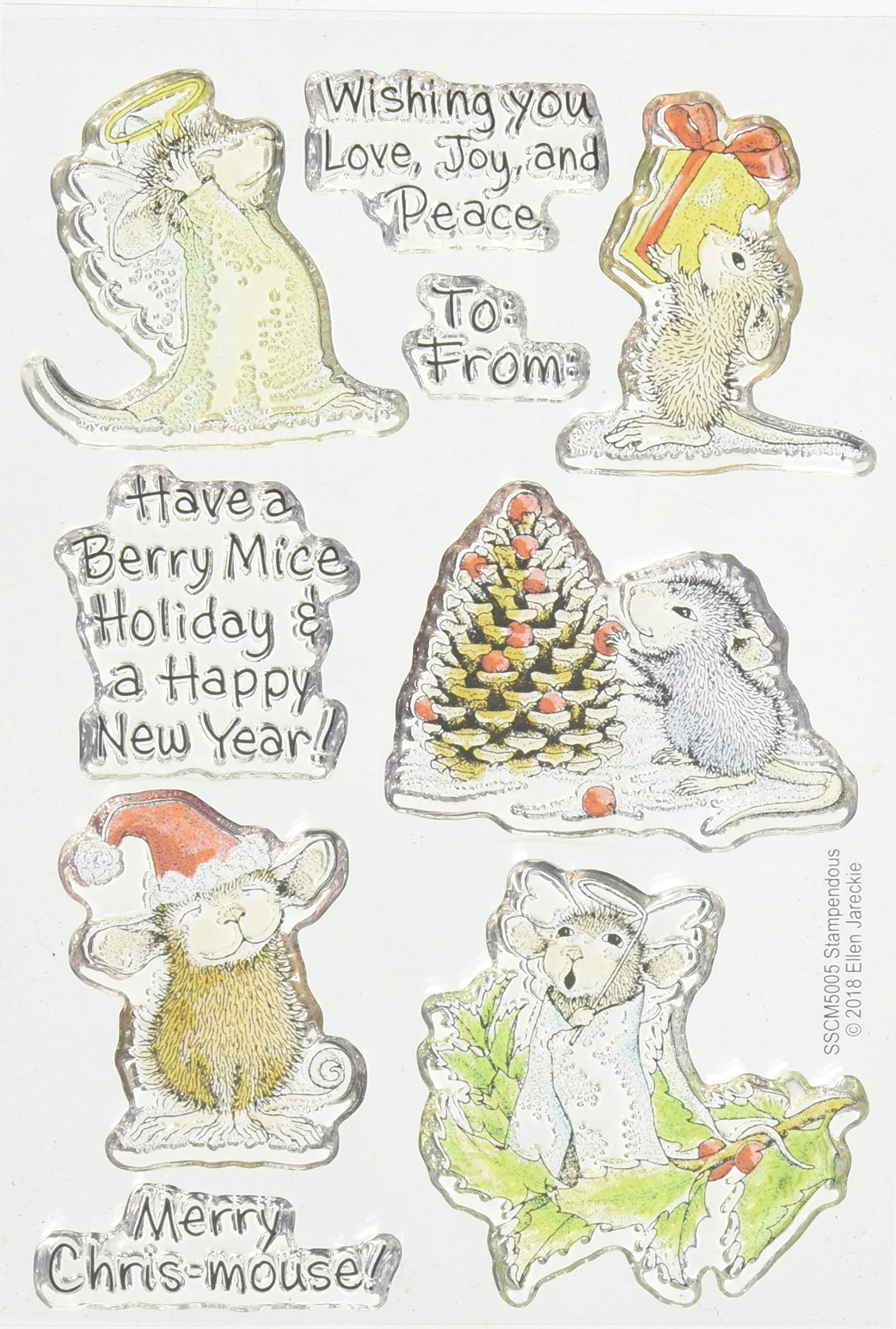 Stampendous Merry Mice Perfectly Clear Stamps, 4" X 6"