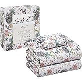 RUVANTI 100% Cotton Sheets – Twin XL Size Percale Bedding, Cooling & Breathable Floral Design, Durable with a Crisp, Soft & Comfortable Feel, 16" Deep Pocket, 3-Piece Set, Dandelion Field