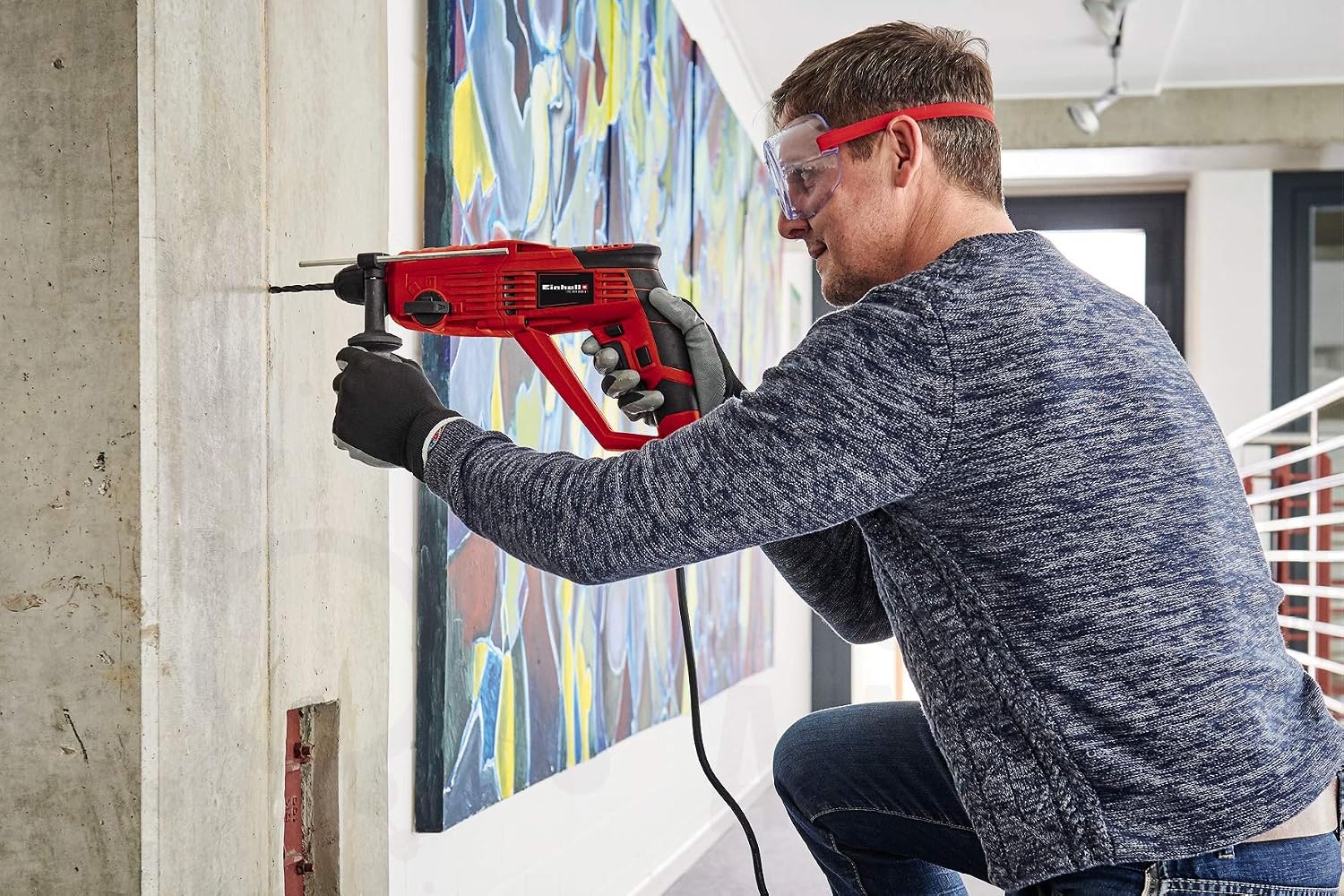 Einhell TC-RH 800 E Rotary Hammer Drill, Multi-color - Image 4