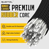 Rugtol 4 Pack Bungee Cords with Carabiner 18in Heavy Duty Black view 4