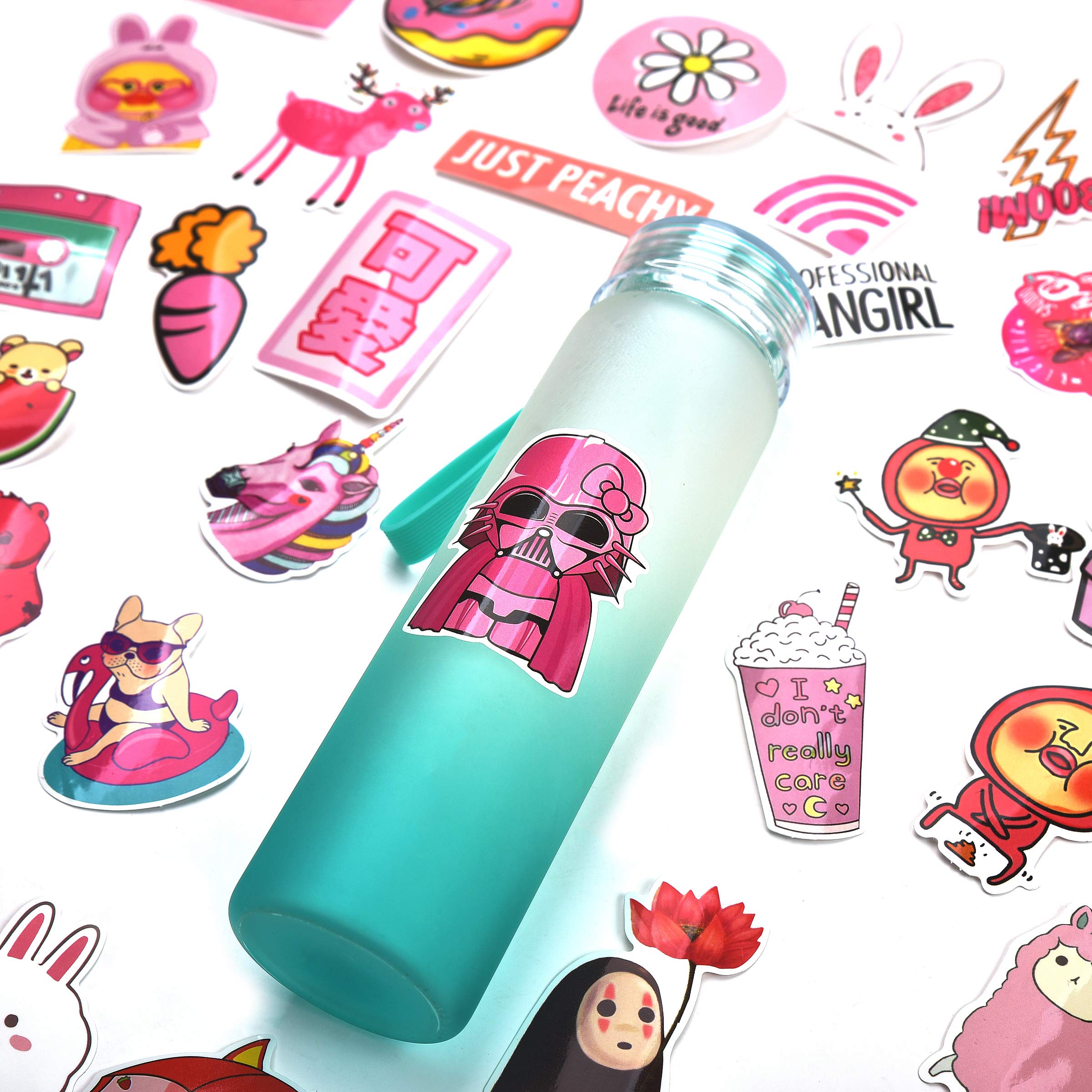 Mizzuco Vinyl Stickers Waterproof Cute Stickers 50 Pieces for Laptop Bumper Helmet Ipad Car Luggage Water Bottle (FS126)
