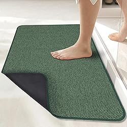 Bath Mat,Ultra Thin Bathroom Rugs,Rubber Bath Mats