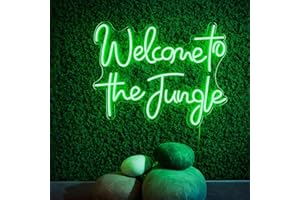 Welcome To The Jungle Neon Sign, LedWall Hanging Bar Sign,Party Home Bedroom Decor