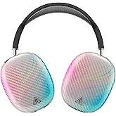 Carbon Fiber Texture Case Cover for AirPods Max Headphone, TPU Anti-Scratch Ear Cup Cover, Protective Skin Accessories for Apple AirPods Max(2024/2020) - Colorful