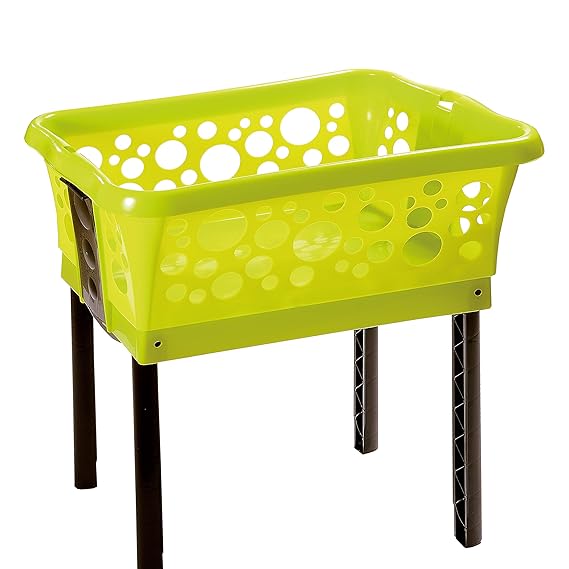 Wäschekorb mit ausklappbaren Beinen grün – Made in Germany – Wäschekorb