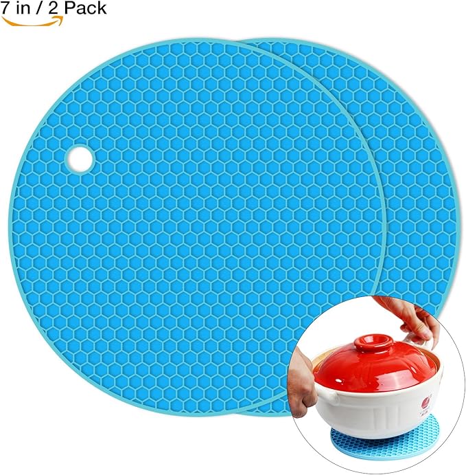 Silicone Pot Holder 2 Pack, Circular Cup Insulation Mat