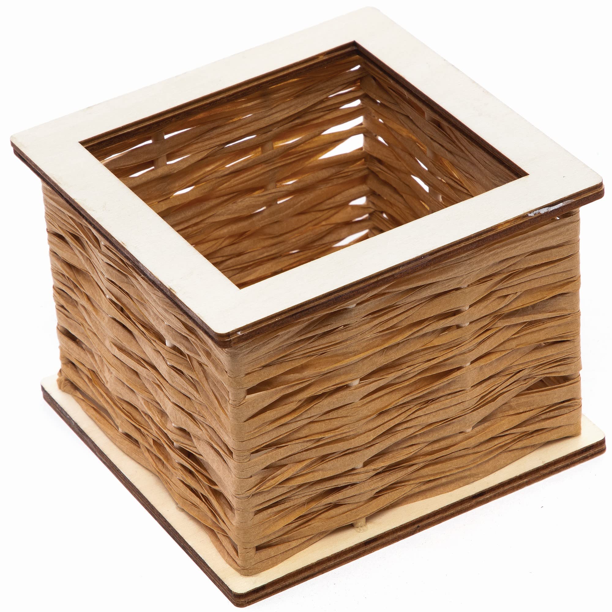 Baker Ross Square Basket Weaving - 2 Pack, Wood Crafts for Kids (FC376)
