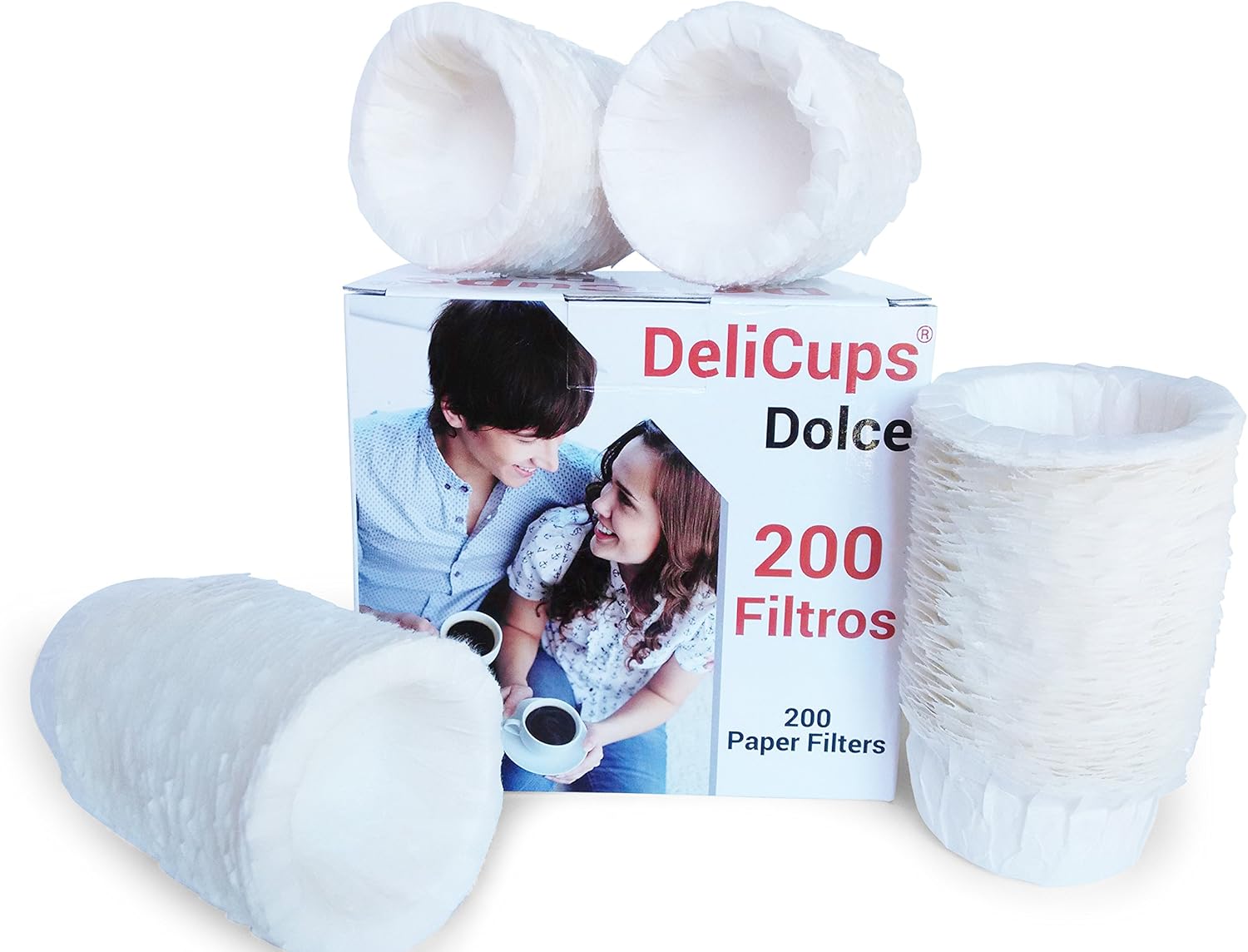 DeliCups 200 filtros para cápsulas reutilizables DeliCups para