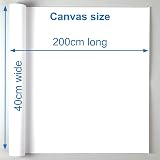 Baker Ross AR498 Blank Roll of 2 M Canvas White for Painting view 3