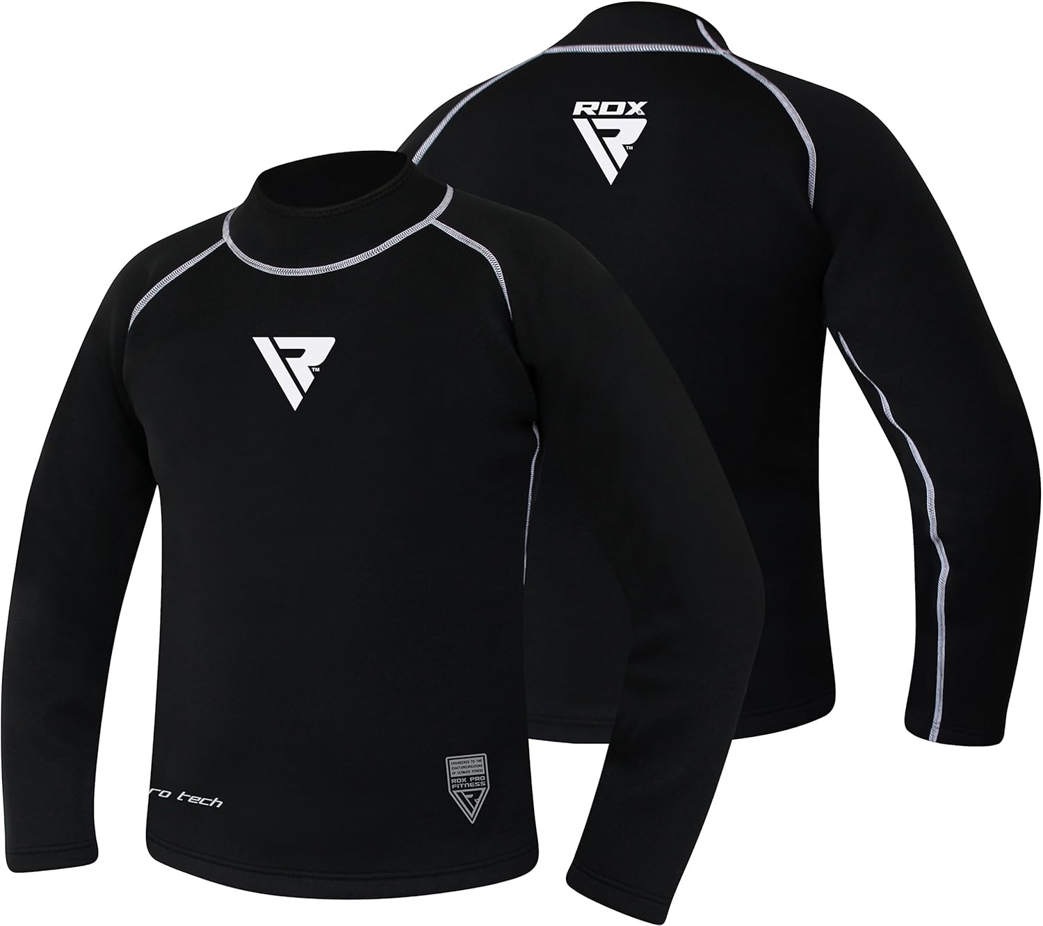 RDX Sauna Suit Neoprene MMA Compression Base Layer Rash Guard Thermal