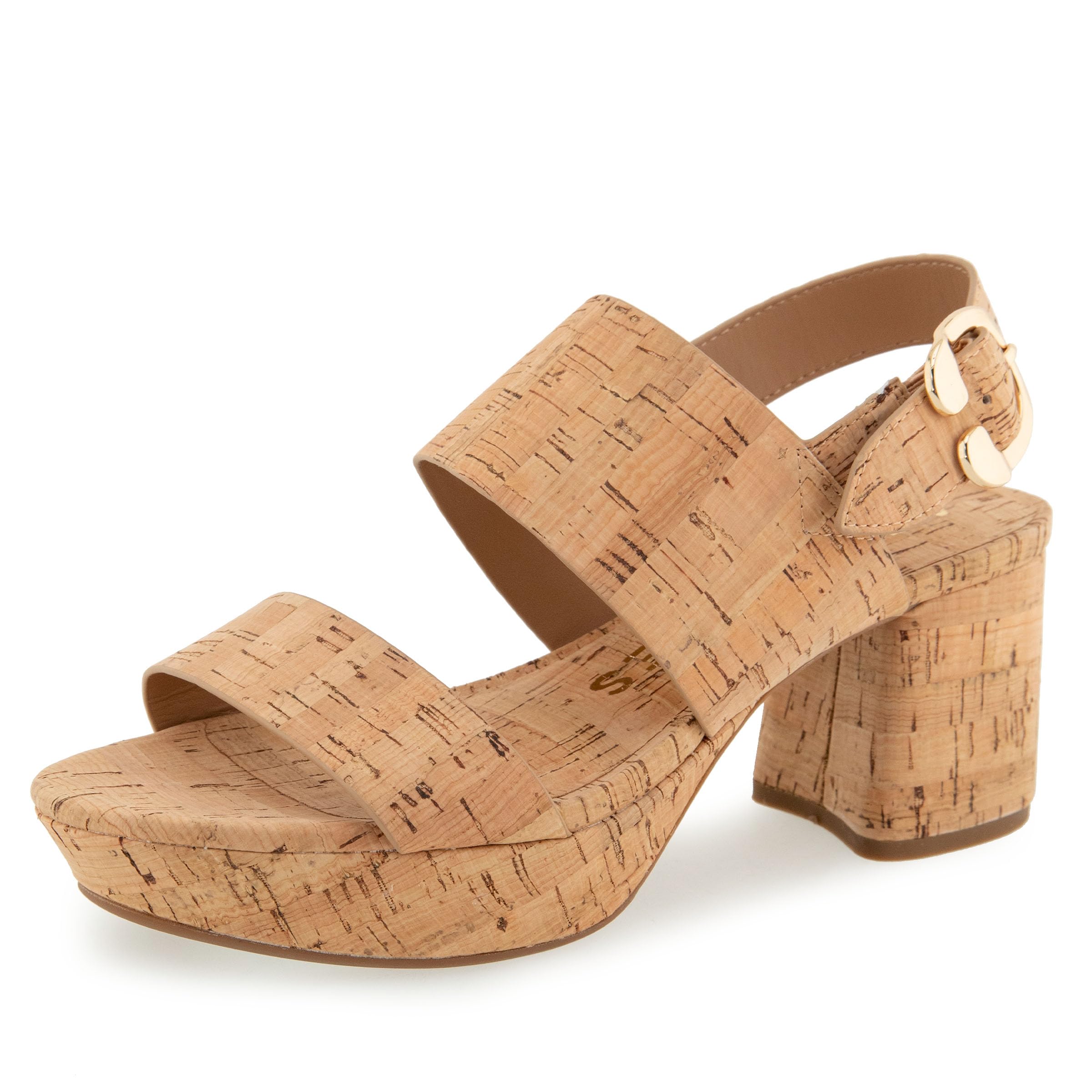 Aerosoles Women's Camera Platform Heeled Sandal, Natural Cork, 11W Image