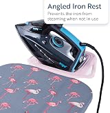 Minky Large Ironing Board Flamingo Pink 122 x 38cm 94cm High view 4