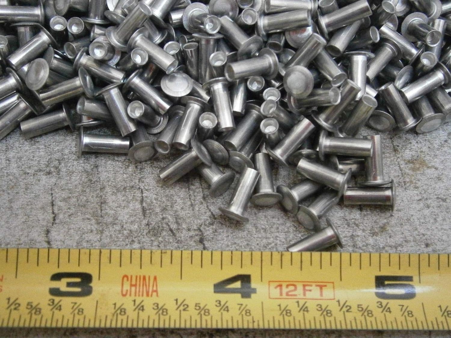 R-4012 Semi-Tubular Oval Head 1/8 x 5/16 Aluminum Lot of 100#0158 - Quality Assurance from JumpingBolt
