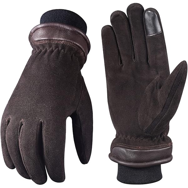 Dents Mens Henley Touch Screen Hairsheep Leather Gloves - Black