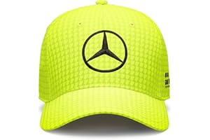 Mercedes AMG Petronas Formula One Team - Kids 2023 Lewis Hamilton Driver Hat - Neon Yellow - Size: One size