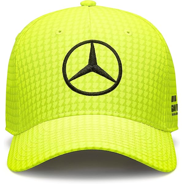 Casquette Mercedes AMG Petronas F1 Lewis Hamilton - Néon - Taille Unique - 100% Polyester