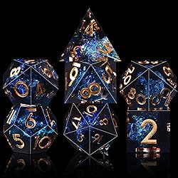 AUSTOR 7-Die DND Dice Set Handmade Sharp Edge
