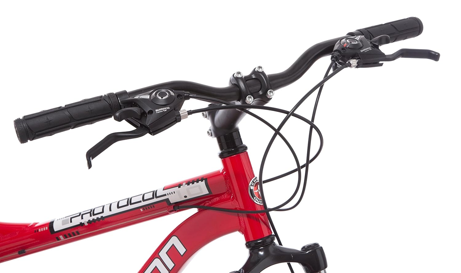 Red Schwinn Protocol 1.0 DualSuspension Mountain Bike with Aluminum