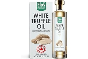 White Truffle Oil 6 fl oz – Gourmet-Infused Extra Virgin Olive Oil with Real White Truffle Essence for Cooking, Drizzling, an