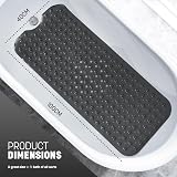 KEPLIN Premium Non-Slip Bath Mat 200 Suction Cups 40x100cm Black view 2