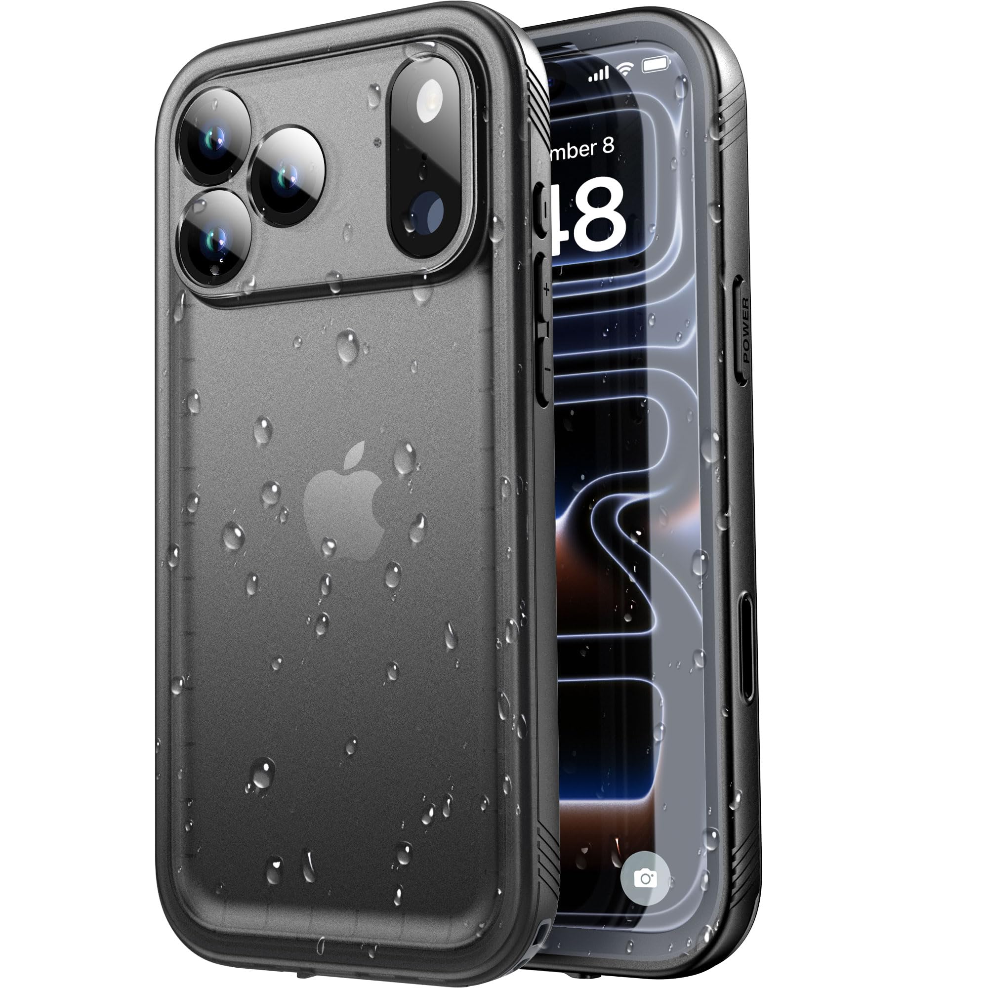 Photo 1 of SPORTLINK for iPhone 17 Pro Case - IP68 Waterproof Military Protective Full Body Heavy Duty Shockproof 360 Sealed Dustproof with Camera Screen Protector Phone Cover for iPhone 17 Pro 6.3" Black
