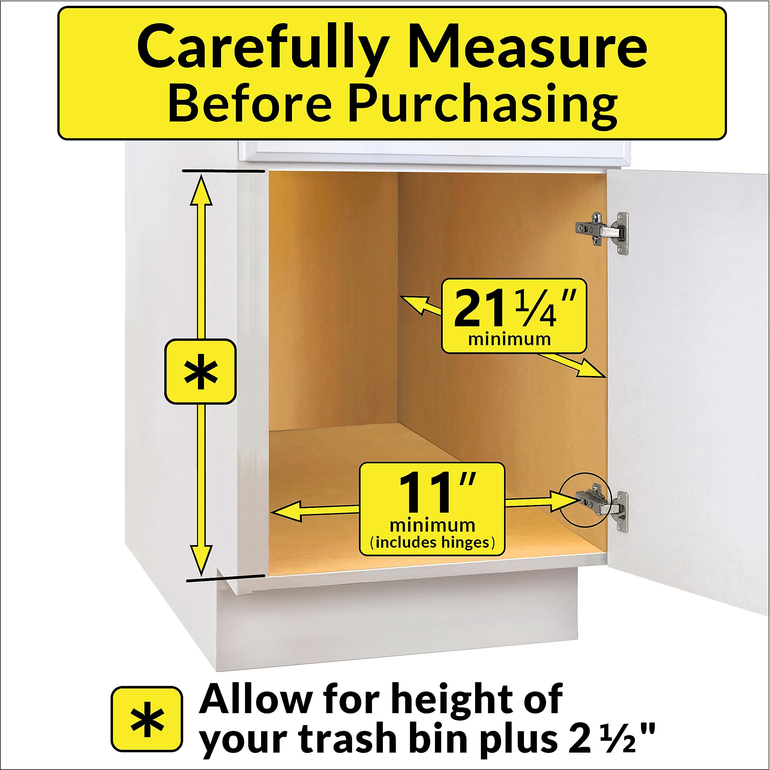 LYNK PROFESSIONAL® Pull-Out Trash Can Drawer – Sliding Organizer for Kitchen Cabinet or Under-Sink Use – Heavy Duty Storage Rack (Bin Not Included)
