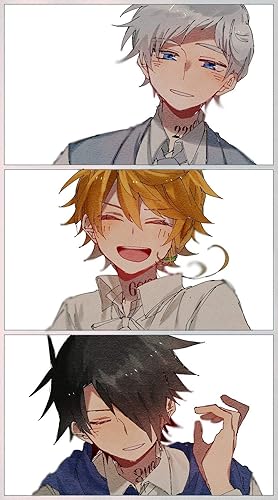 Amazon Com The Promised Neverland Poster Wall Print The Promised Neverland Wall Decor Ray Emma Norman Wallpaper Home Decor Gift For Her Gift For Him Handmade