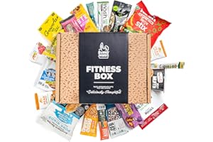 BUNNY · JAMES · High Protein Snack Box: Premium Mix of Fitness and Healthy Snacks Workout Gifts for Men & Women - Healthy Gift Package for Gym Lovers & Enthusiasts - Individually Wrapped Protein Snacks for Adults