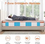 TeQsli Double Mattress 4ft6 135x190 25cm Gel Memory Foam 7-Zone Hybrid view 4