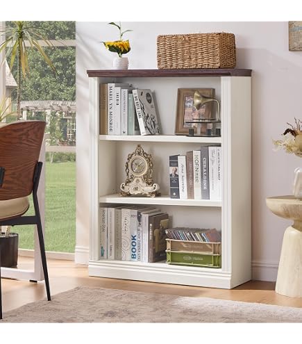 Amazon.com: SABALON Small Bookcase Solid Wood Bookshelf Floor
