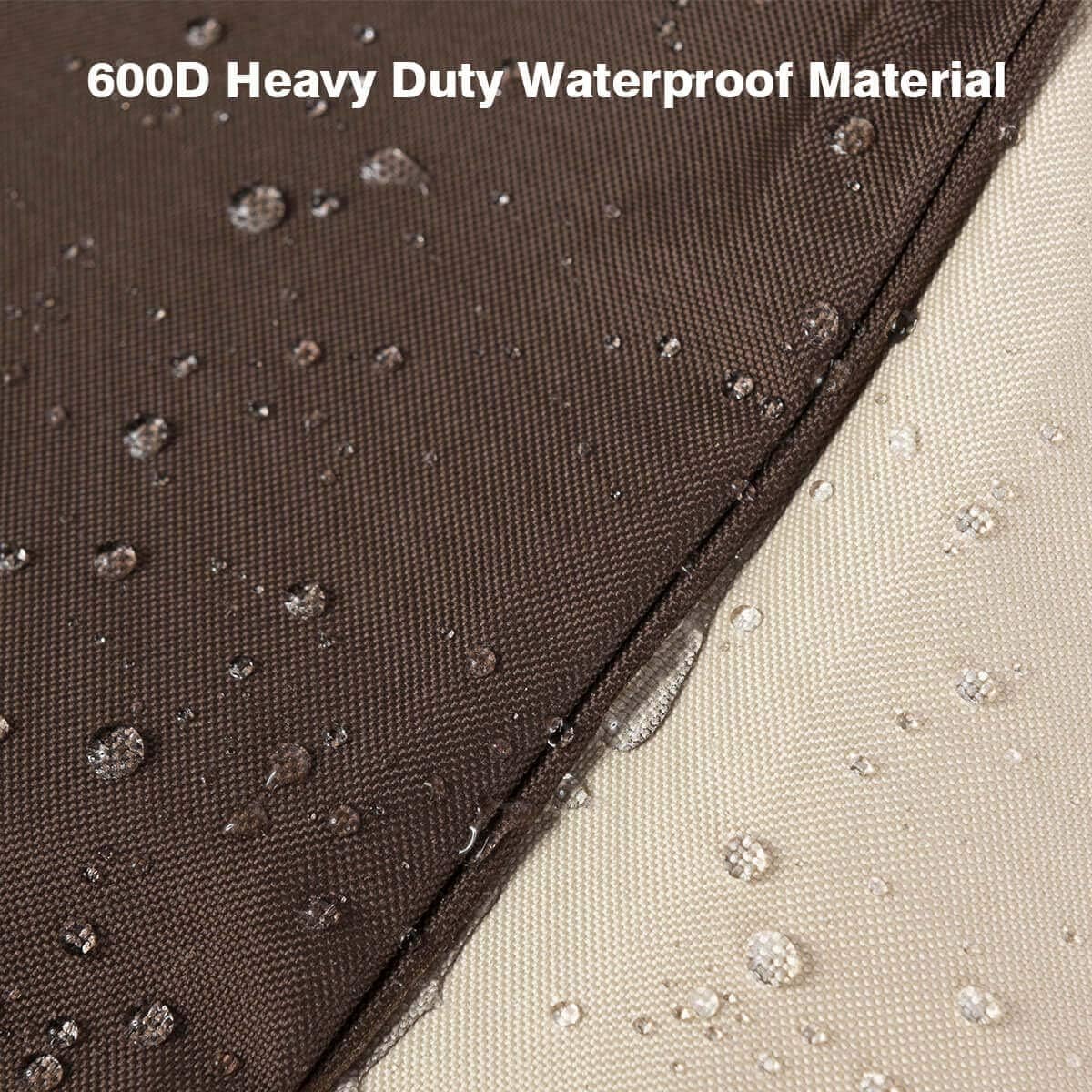 Vailge Stackable Patio Chair Cover,100% Waterproof Outdoor Chair Cover, Heavy Duty Lawn Patio Furniture Covers,Fits for 4-6 Stackable Dining Chairs,36" Lx28 Wx47 H,Beige&Brown: Furniture & Decor