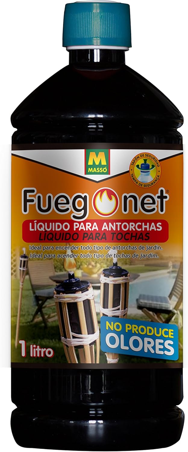 FUEGO NET Fuegonet 231203 Liquido para antorchas Negro 7.2x27x7.2 ...