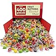 Assorted Fruit Buttons Hard Candy - 5 Pounds Approx 400 Pieces Assorted Candy - Holiday Candy Old Fashioned