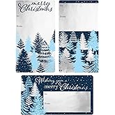 Silver Foil and Blue Christmas Tags, 42 Count, Blue and Silver Christmas Tree Gift Wrap Tags, Self Adhesive Peel and Stick Christmas Gift Tags