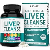 Liver Cleanse Detox &amp; Repair 27 in 1 Formula - Milk Thistle, Dandelion Root, Turmeric, Artichoke Extract &amp; More - Liver Detox Support Supplement - 3rd Party Tested, Vegan Safe &amp; USA Made (60 Count)