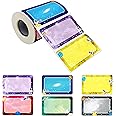 300 Pcs Name Tag Label Sticker Galaxy-Themed in 6 Designs with Perforated Line for School Office Home (3.5"x2.2" Each) …