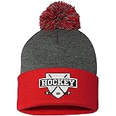 Love Sketches Embroidered Ice Hockey Thick and Warm Skull Cap Cuffed Beanie Men Women Kids