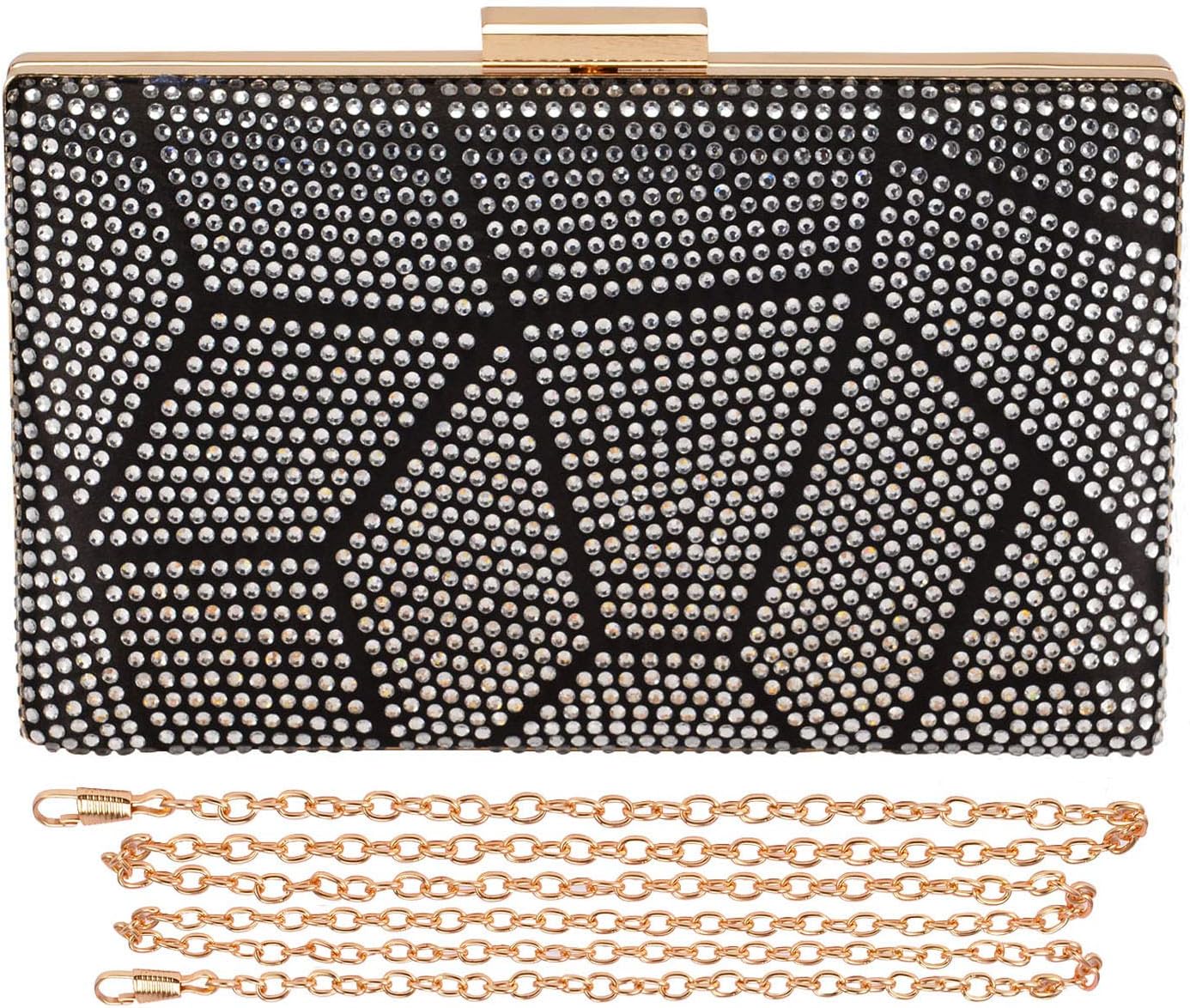 BAIGIO Evening Clutch Bag Wedding Handbag Prom Purse Sparkly Rhinestones Party Bags Fillers Crystal Diamante Birthday Gifts for Her