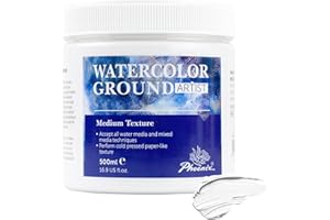 PHOENIX Watercolor Ground for Canvas - 16.9 Fl Oz /500ml - Gesso Primer for Water Color Painting - Professional White Waterco