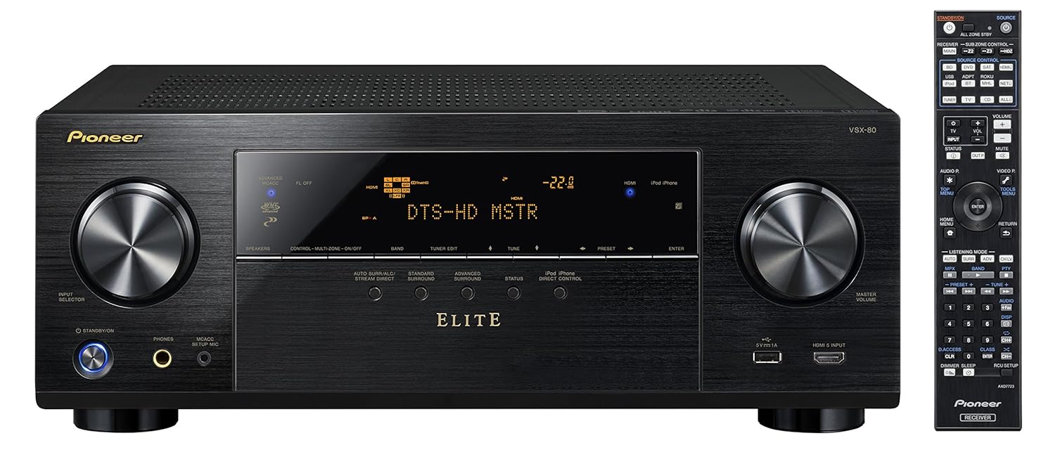 Pioneer Elite VSX-80 7.2-Channel Network A/V Receiver with HDMI 2.0