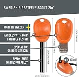 Light My Fire Fire Steel Outdoor Scout 2-in-1 Emergency Whistle 3000 Ignitions view 2