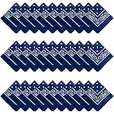 Tergy 16-30 Pieces Unisex Paisley Bandanas Bulk Multi-Purpose Headband Cowboy Head Wrap Scarf for Women Men Boys Girls