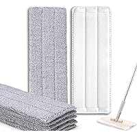 6Pcs Flat Mop Pads Compatible with JOYMOOP or 11-13" Size Flat Mops, Joymoop Mop Replacement Pads, 13" x 4.9" Washable Microf