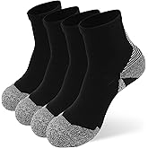 Anfuhug 2 Pack Men's Ankle Socks Cotton Cushioned Athletic Running Performance Breathable Crew Socks for Women Men Sizes 9-11