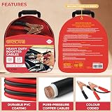GADLANE 2.5m Car Jump Leads 200Amp Heavy Duty Clamps 2.5 Metres view 3