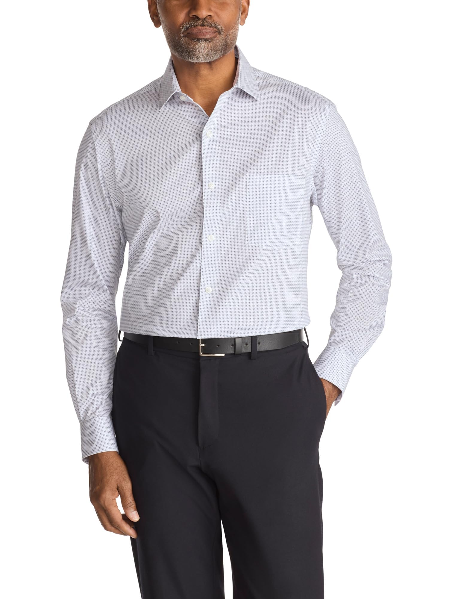Van Heusen Men’s Dress Shirt Regular Fit Ultra Wrinkle Free Flex Collar Stretch Print