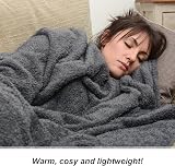 Snug Rug Special Edition Luxury Grey Sherpa Throw Blanket 127x178cm view 4