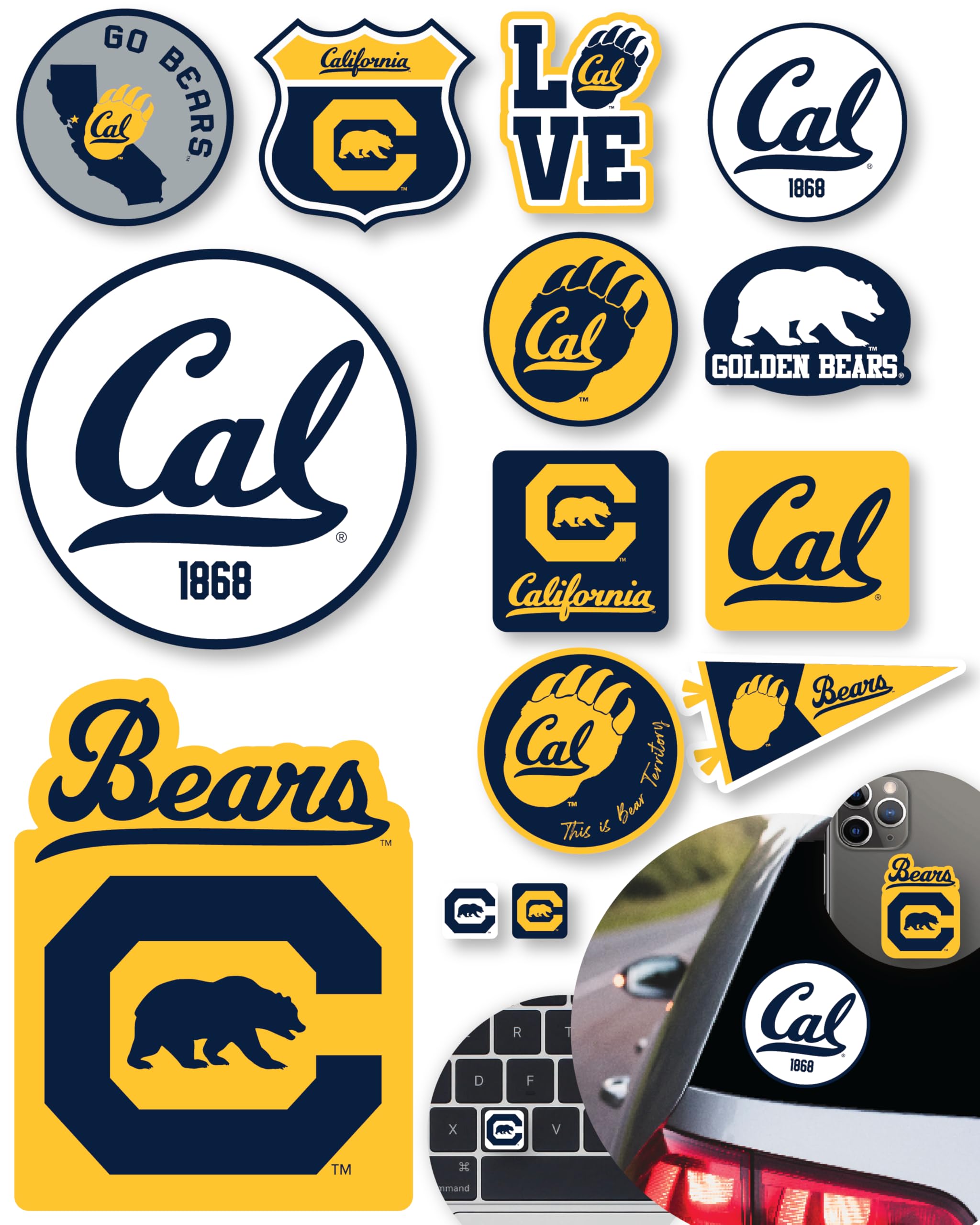 Cal Stickers for Gift, Car, Water