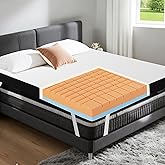 HOMBYS 4 Inch 5-Zone Memory Foam Mattress Topper, Queen Size Pressure Relief Bed Toppers for Back Pain Relief & Spine Alignment Dual Firmness & Soft Feel, Breathable with Washable Cover, 80”x60”